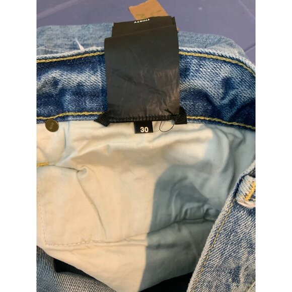 Fear of God Sixth Collection Blue Light Wash Denim Slim Leg Jeans, Size 30 - Picture 6 of 9